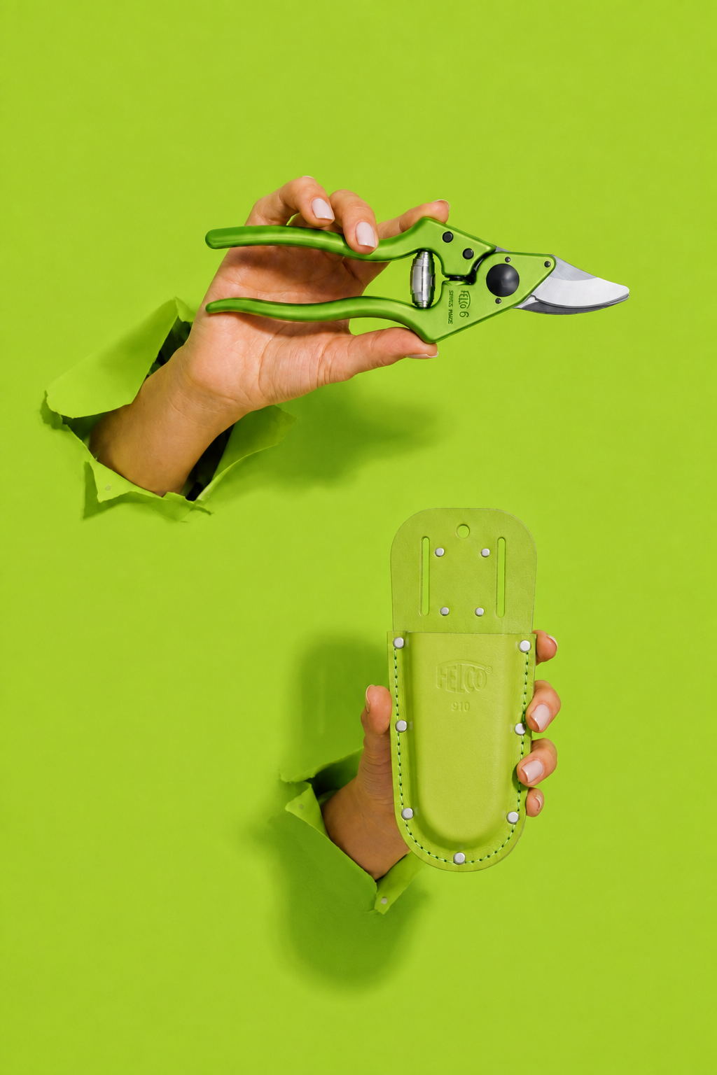 green FELCO product and holster concept direction