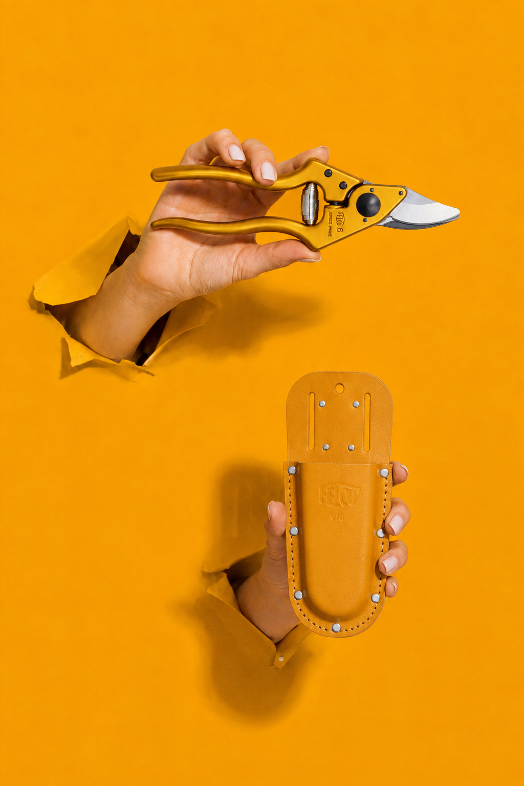 orange FELCO product and holster concept direction